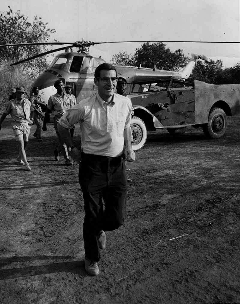Halberstam chasing a story for the New York Times in the Congo, 1961