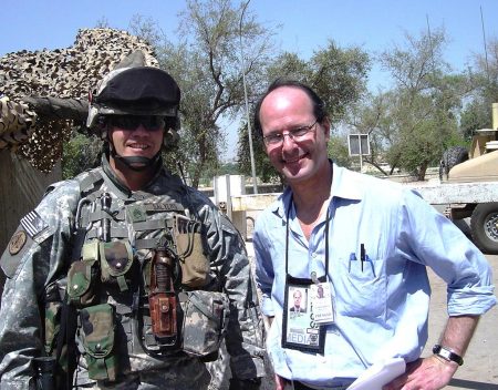 Thomas D. Herman with U.S. soldier on location Baghdad