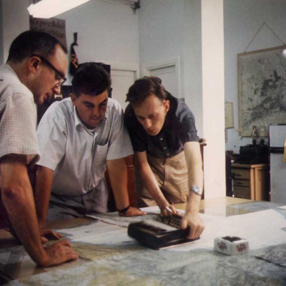 AP Saigon Bureau (left to right: Ed White, Faas, Browne)
