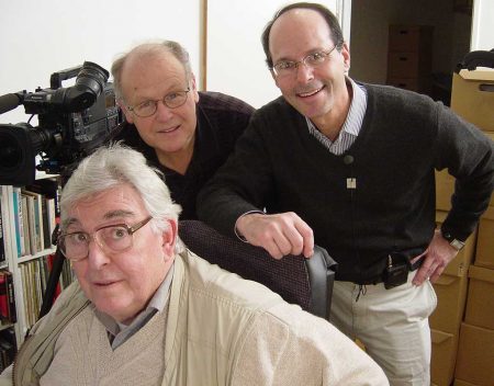 Horst Faas, Producer Bestor Cram and Producer/Director Tom Herman on location in Munich.